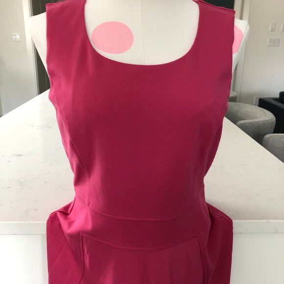 Brooks Brothers Sleeveless Scoop Neck A-Line/Full Lined Midi Dress Pink Size 8 - Picture 3 of 16